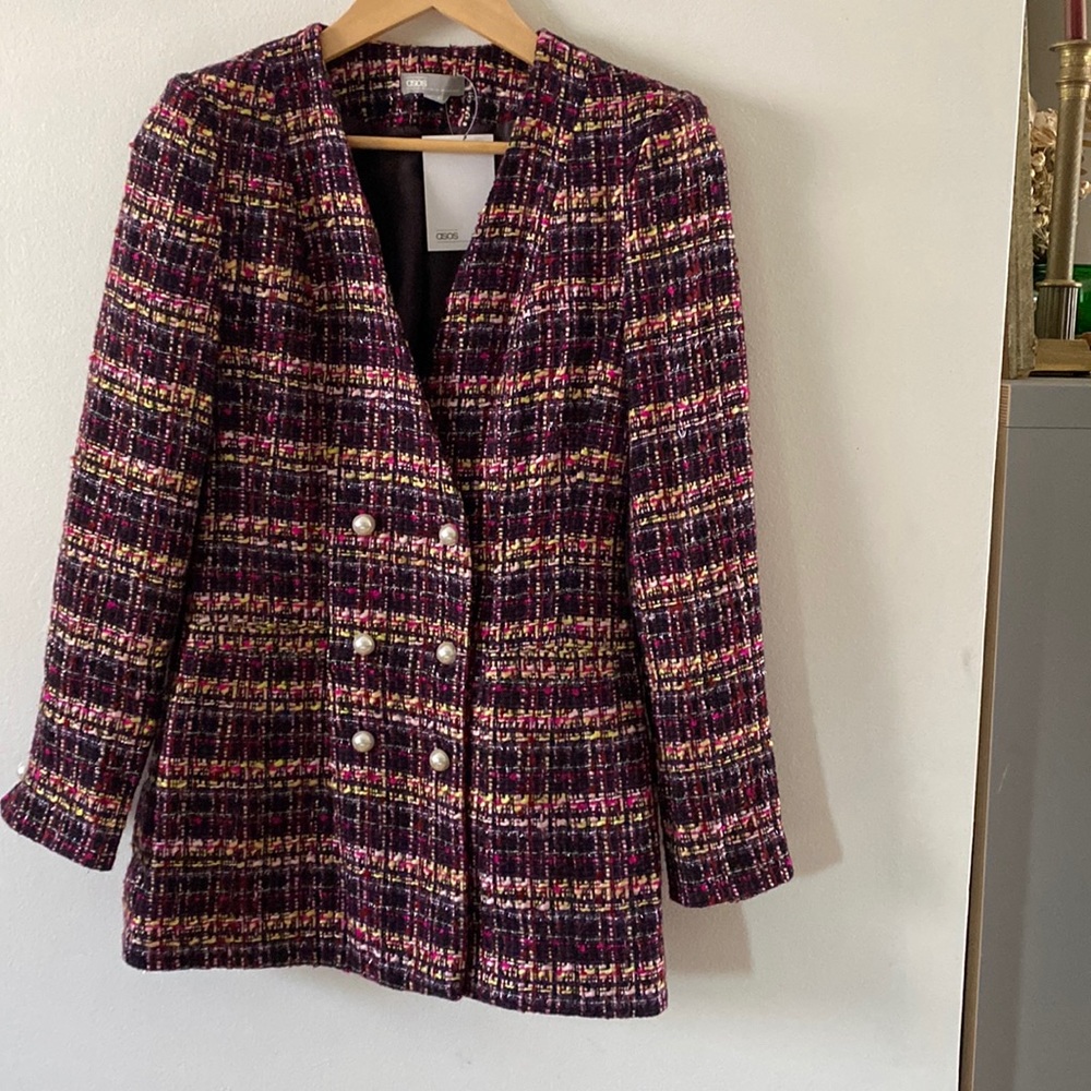 ASOS Multicolor Tweed Blazer